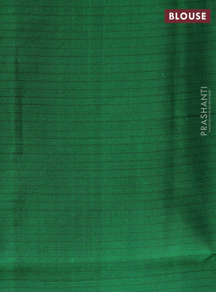 Pure soft silk saree yellow and green with allover thread & zari weaves in borderless style