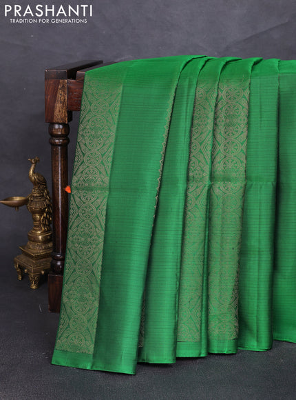 Pure soft silk saree green and dual shade of pink with allover thread & zari weaves in borderless style