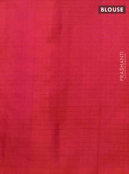Pure soft silk saree pastel pink and dual shade of pinkish orange with allover thread & zari weaves in borderless style