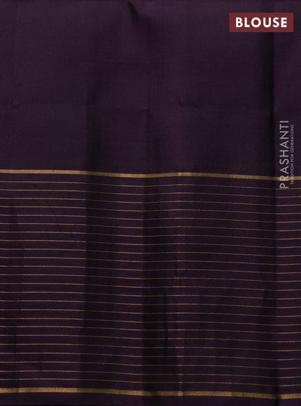 Pure soft silk saree purple and deep wine shade with zari woven buttas and zari woven checked border