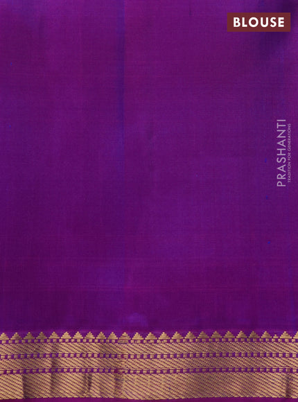 Pure soft silk saree blue and pink with zari woven buttas and zari woven border