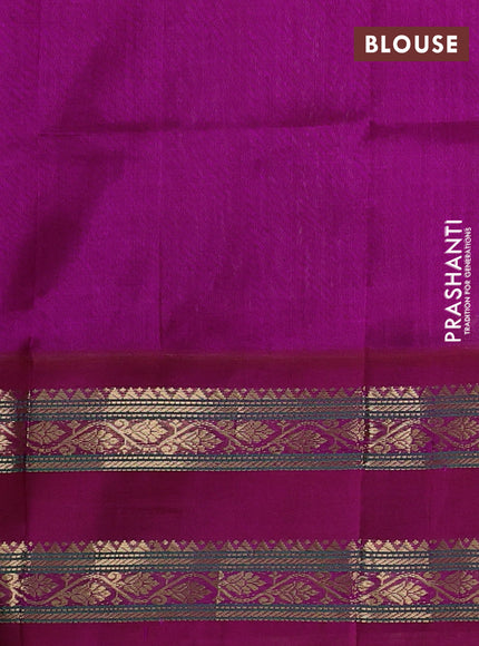 Silk cotton saree beige and pink with allover vairaosi pattern and rettapet zari woven korvai border