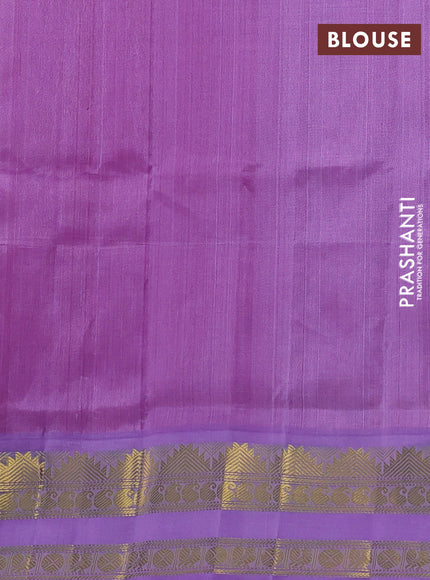 Silk cotton saree pink and lavender with allover paisley buttas and rettapet zari woven korvai border