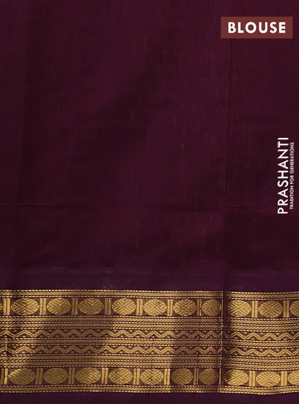 Silk cotton saree pink and deep wine with allover checked pattern and rudhraksha zari woven korvai border