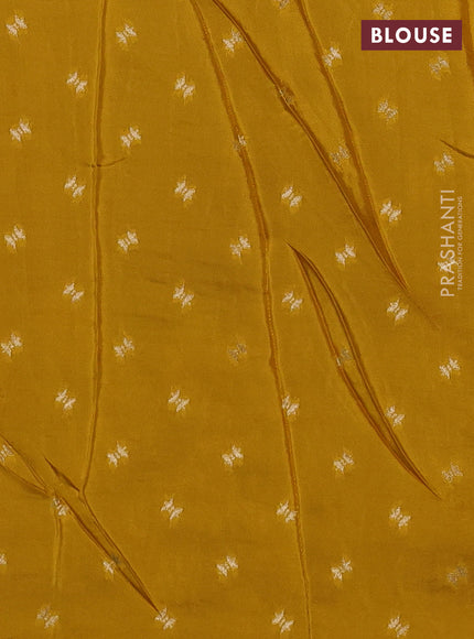 Art kota silk saree magenta pink and mustard yellow with allover zari woven buttas and floral zari woven border