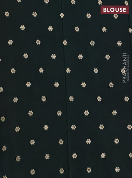 Art kota silk saree dark pink and bottle green with allover zari woven buttas and floral zari woven border