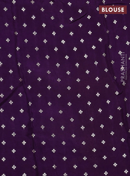 Art kota silk saree mustard green and violet with allover zari woven buttas and floral zari woven border