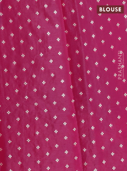 Art kota silk saree violet and pink with allover zari woven buttas and floral zari woven border