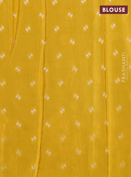 Art kota silk saree mehendi green and mustard yellow with allover zari woven buttas and floral zari woven border