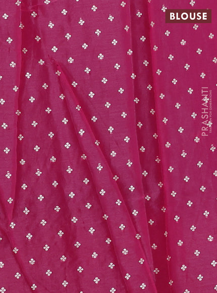 Art kota silk saree navy blue and pink shade with allover zari woven buttas and floral zari woven border