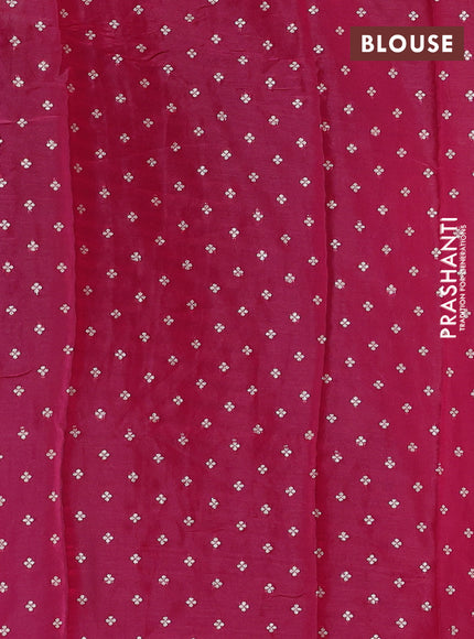 Art kota silk saree purple and pink shade with allover silver & zari woven buttas and zari woven simple border