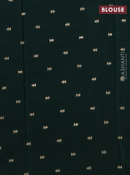 Art kota silk saree pink and green with allover silver & zari woven buttas and zari woven simple border