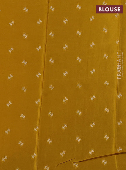 Art kota silk saree magenta pink and mustard yellow with allover silver & zari woven buttas and elephant design zari woven border