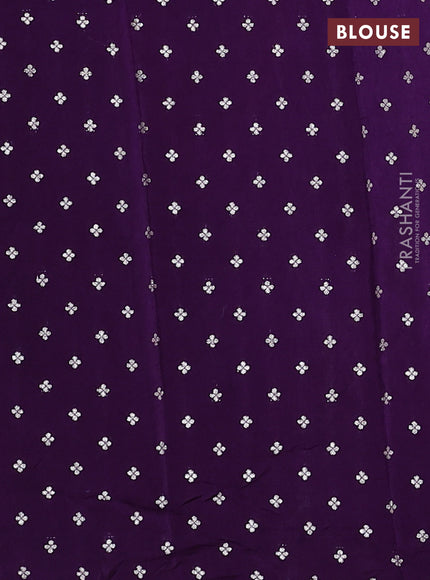 Art kota silk saree lavender and violet with allover silver & zari woven buttas and zari woven simple border