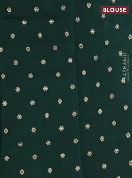 Art kota silk saree pink and green with allover silver & zari woven buttas and zari woven simple border