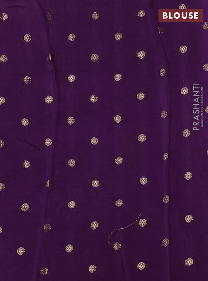 Art kota silk saree lavender and violet with allover silver & zari woven buttas and zari woven simple border