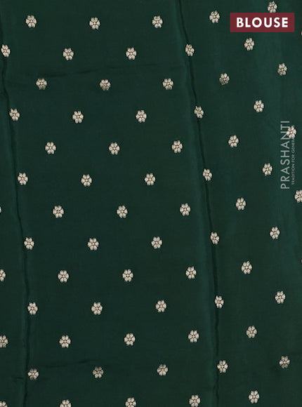Art kota silk saree mustard green and green with allover silver & zari woven buttas and zari woven simple border