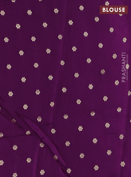 Art kota silk saree lavender and purple with allover silver & zari woven buttas and zari woven simple border