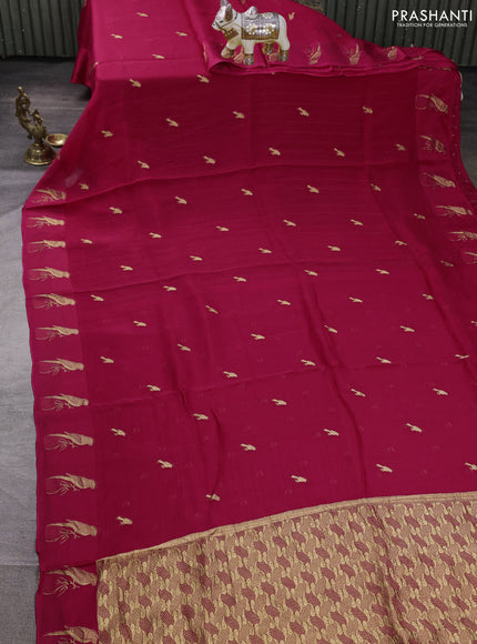 Art kota silk saree pink with allover zari woven buttas and zari woven butta border