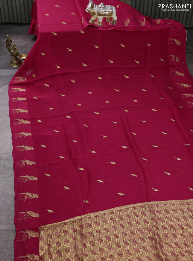 Art kota silk saree pink with allover zari woven buttas and zari woven butta border