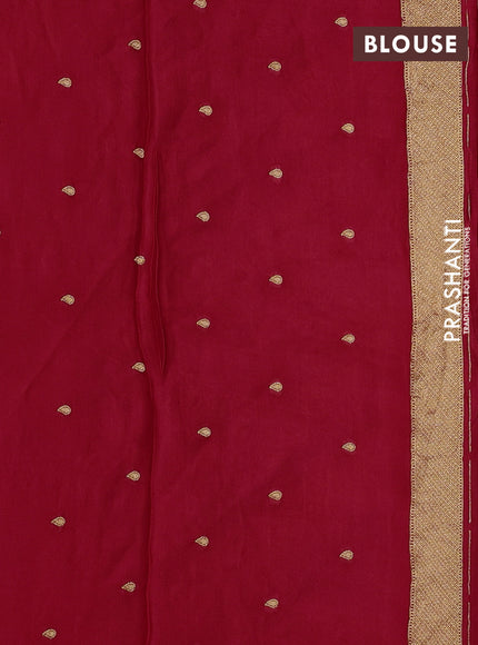 Art kota silk saree red with allover zari woven buttas and zari woven butta border