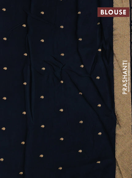 Art kota silk saree dark peacock green with allover zari woven buttas and zari woven butta border