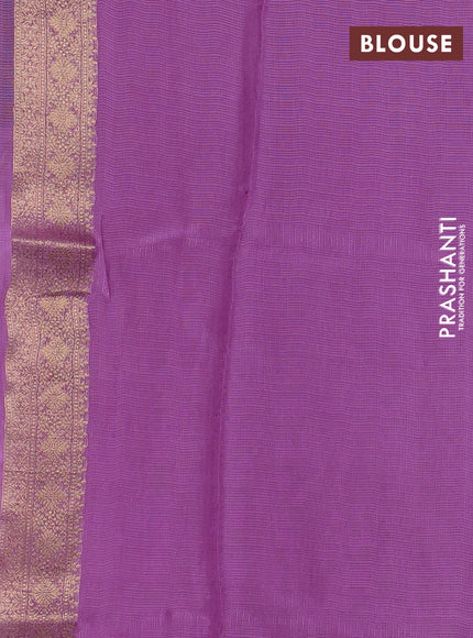 Art kota silk saree lavender with allover zari woven buttas and zari woven butta border