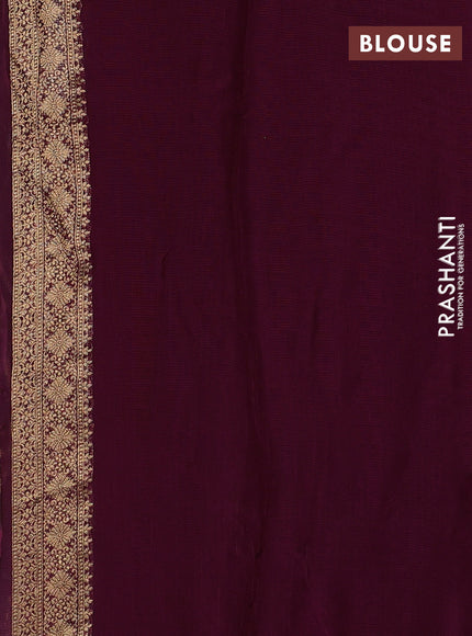 Art kota silk saree wine with allover zari woven buttas and zari woven butta border