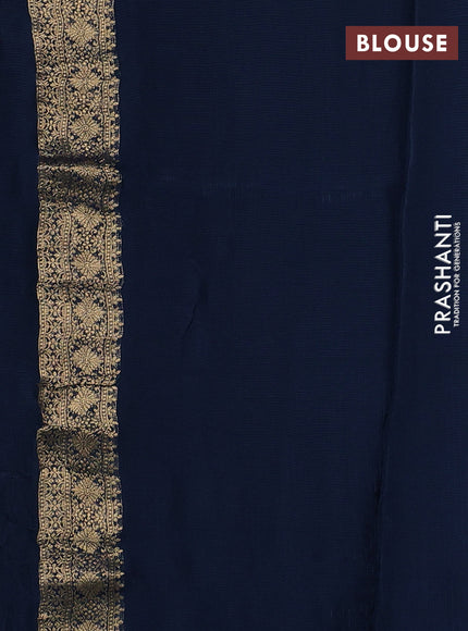 Art kota silk saree peacock blue with allover zari woven buttas and zari woven butta border