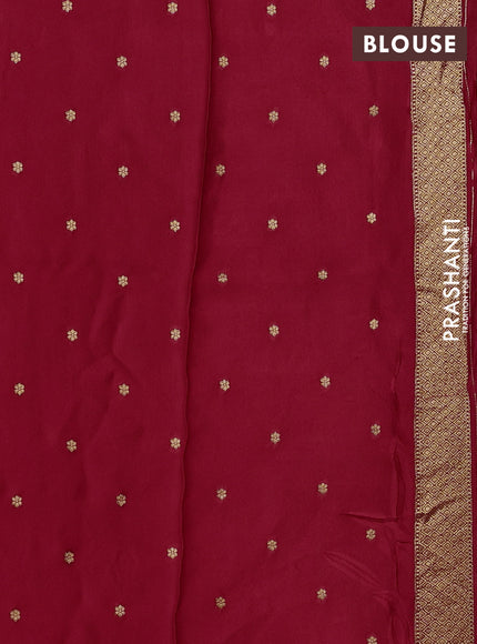 Art kota silk saree red with allover zari woven buttas and floral zari woven butta border