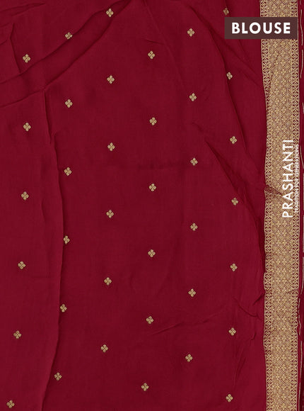 Art kota silk saree red with allover zari woven buttas and floral zari woven butta border