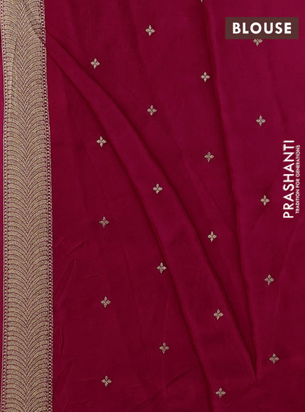 Art kota silk saree dark pink with allover zari woven buttas and zari woven butta border