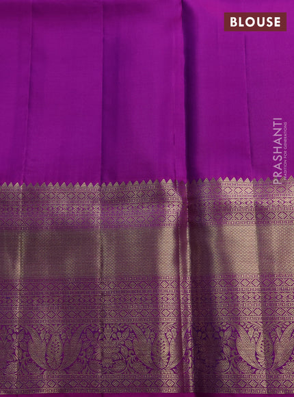 Pure kanchipuram silk saree pink with allover zari woven brocade weaves and long rich zari woven border