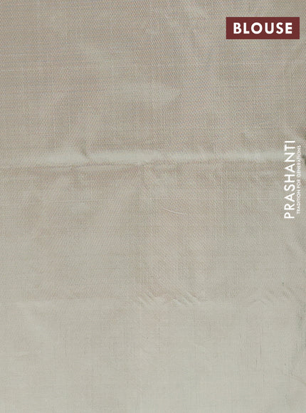 Banana pith saree green and pastel green with thread woven buttas and simple border