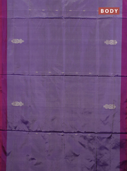 Banana pith saree pastel violet and pink with thread woven buttas and simple border