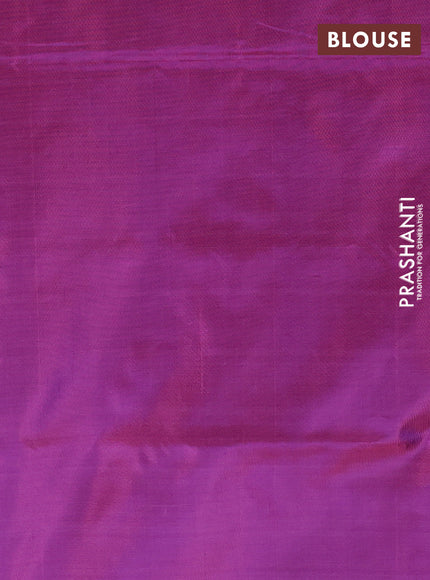 Banana pith saree pastel blue and dual shade of bluish pink with thread woven buttas and simple border