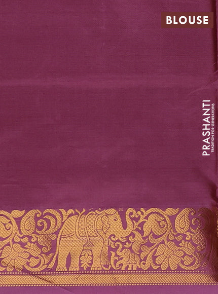 Banana pith saree beige and wine shade with thread woven buttas and zari woven border