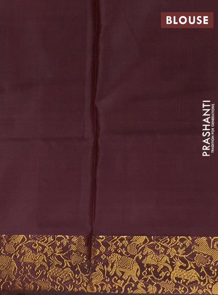 Banana pith saree pastel maroon and deep maroon with thread woven buttas and zari woven border