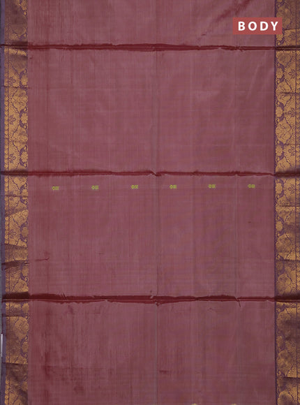 Banana pith saree maroon and dual shade of maroon with thread woven buttas and zari woven buttas