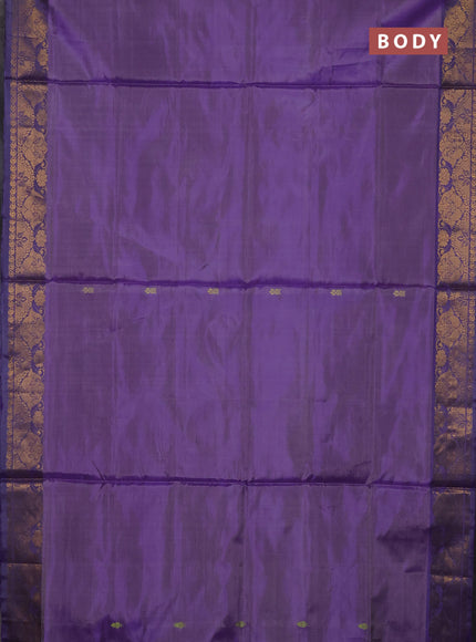 Banana pith saree lavender and dual shade of purple with thread woven buttas and zari woven buttas