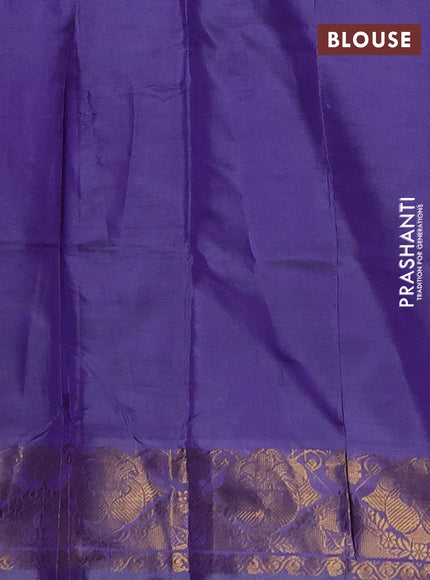 Banana pith saree lavender and dual shade of purple with thread woven buttas and zari woven buttas