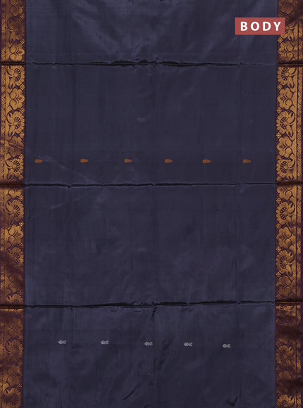 Banana pith saree grey and pastel purple with thread woven buttas and zari woven buttas