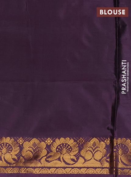 Banana pith saree grey and pastel purple with thread woven buttas and zari woven buttas