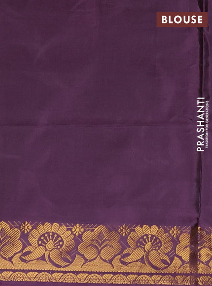 Banana pith saree grey and wine shade with thread woven buttas and zari woven buttas