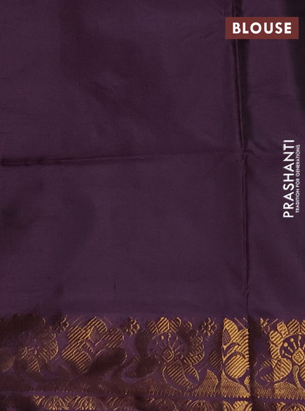 Banana pith saree grey and wine shade with thread woven buttas and zari woven buttas