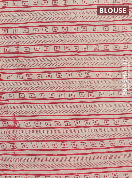 Kalamkari cotton saree blue and pink with allover prints and printed border