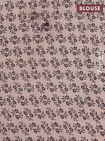 Kalamkari cotton saree beige black and maroon with allover prints and printed border