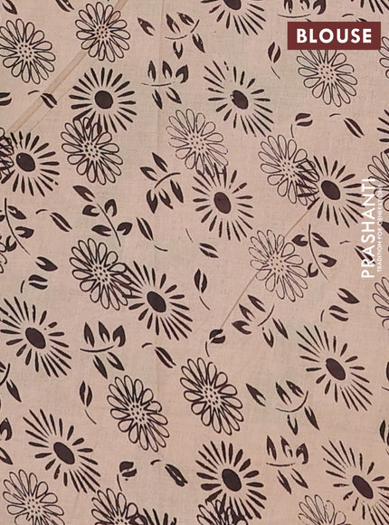 Kalamkari cotton saree pink and green with allover prints and pichwai printed border
