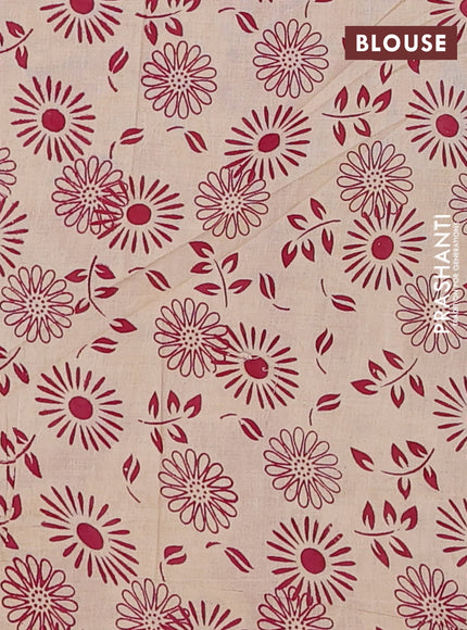 Kalamkari cotton saree blue and pink with allover prints and long printed border