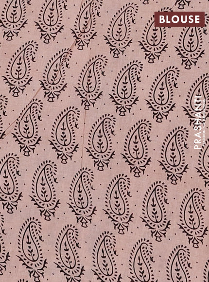 Kalamkari cotton saree maroon and beige with allover pichwai prints and printed border